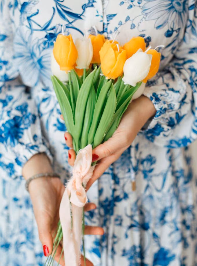 Balmumu Buket Lale Mum