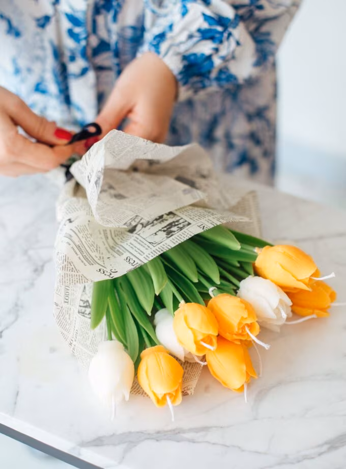 Balmumu Buket Lale Mum