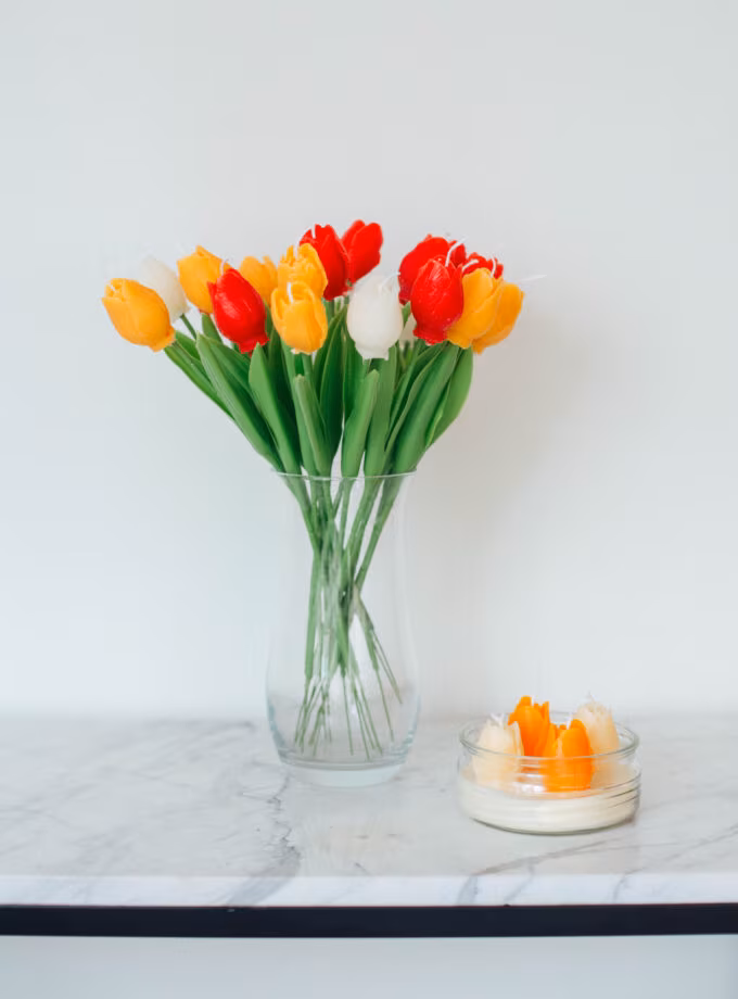 Balmumu Buket Lale Mum