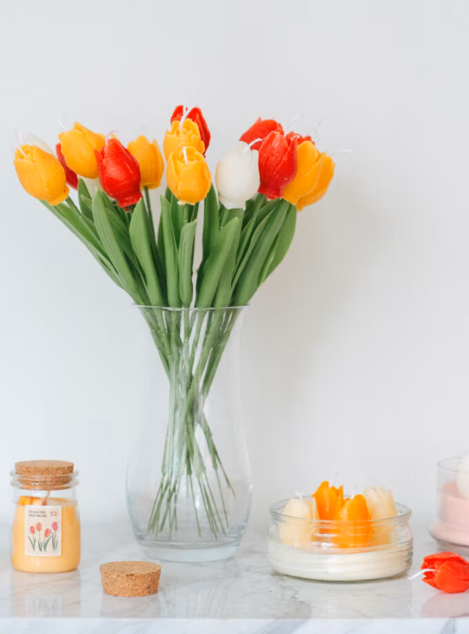 Balmumu Buket Lale Mum