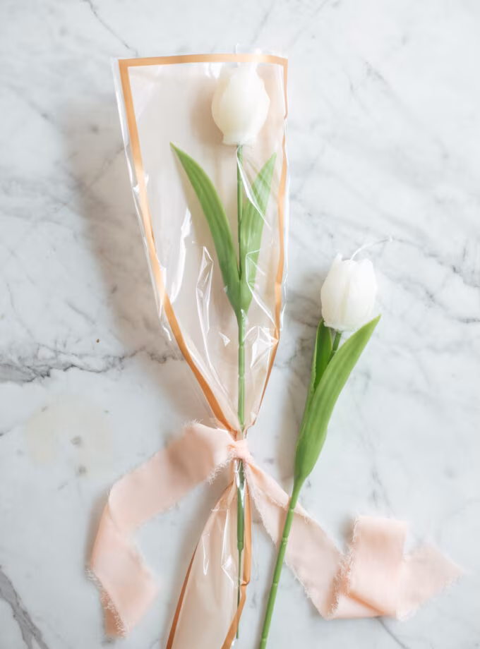 Balmumu Tekli Lale Mum