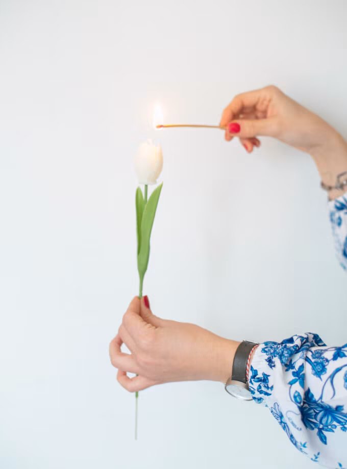 Balmumu Buket Lale Mum