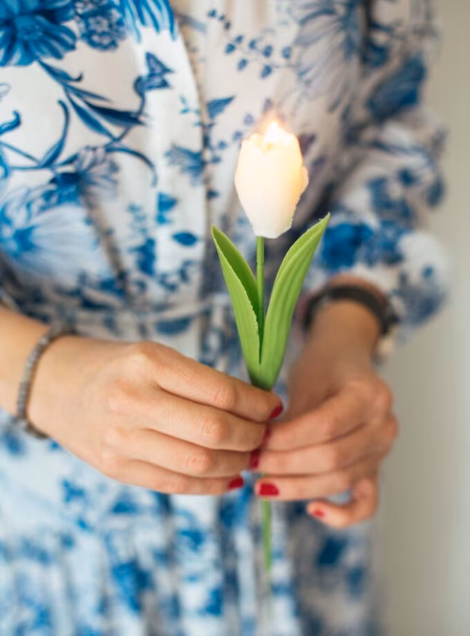 Balmumu Buket Lale Mum