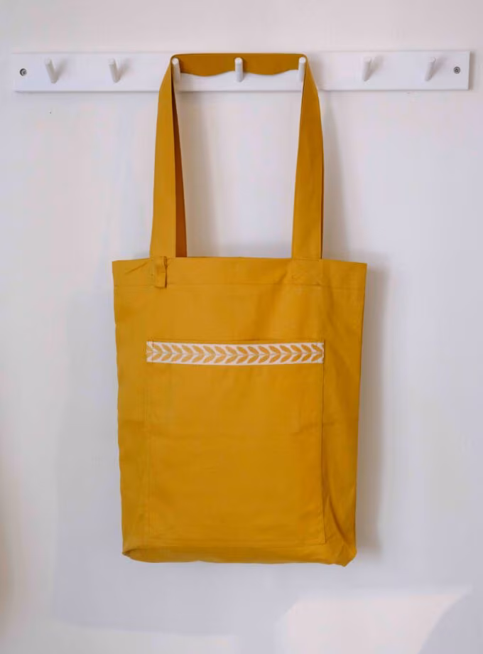 Nakış Şeritli Alışveriş Çantası