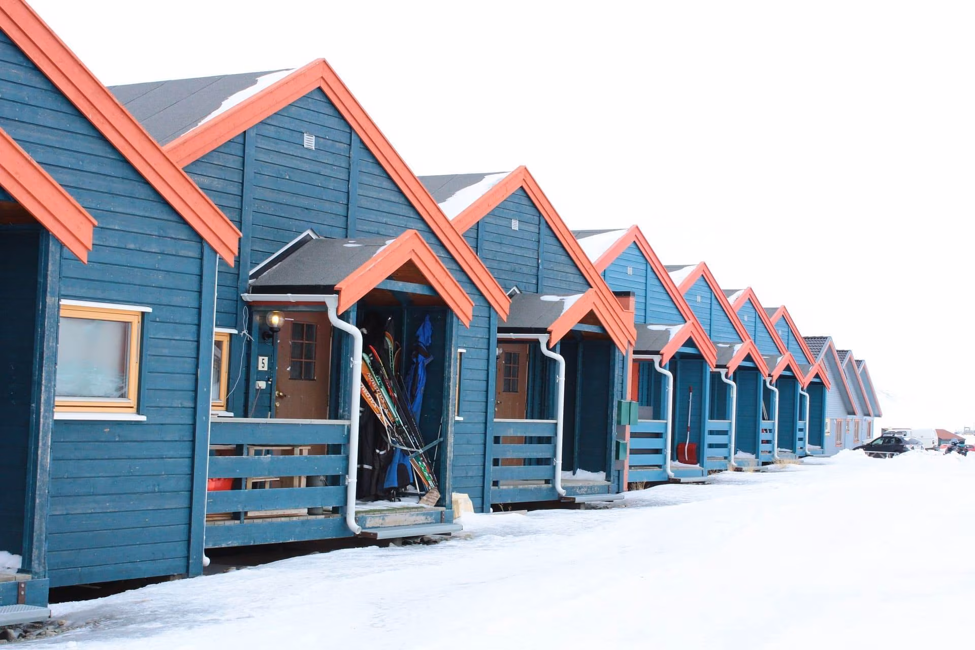 Longyearbyen is the largest city in Svalbard, Norway and is located on the Adventfjord, which is part of the much larger Isfjorden.