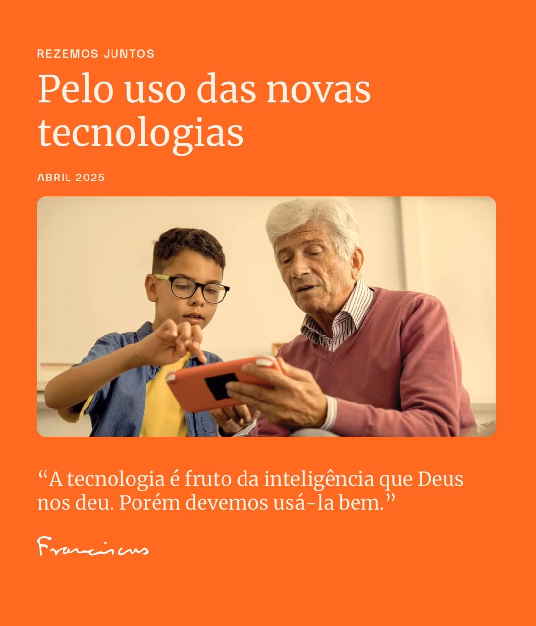 Papa na intenção de oração de abril: olhemos menos as telas e mais nos olhos - Jornal O São Paulo