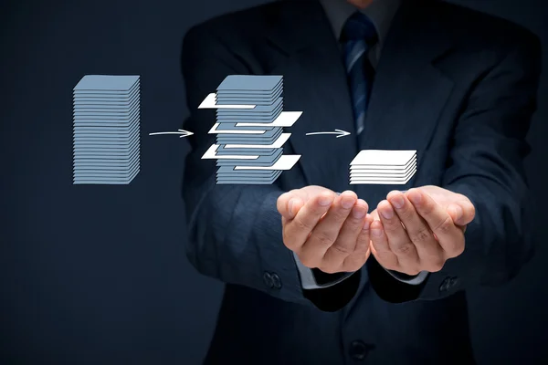 Processo di estrazione dei dati e analisi dei big data — Foto Stock