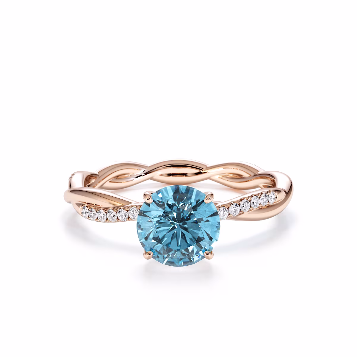 Gold / Platinum Aquamarine and Diamond Engagement Ring RZ3385 Gold / Platinum Aquamarine and Diamond Engagement Ring RZ3385