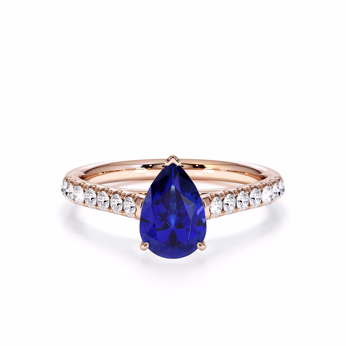 Gold / Platinum Blue Sapphire and Diamond Engagement Ring RZ3355 Gold / Platinum Blue Sapphire and Diamond Engagement Ring RZ3355