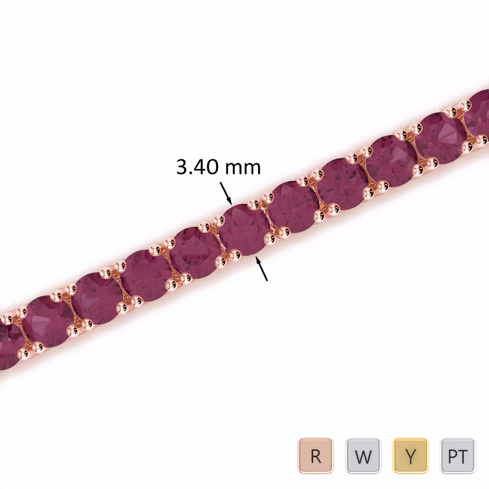 10 Ct Ruby Bracelet in Gold/Platinum AGBRL-1009 10 Ct Ruby Bracelet in Gold/Platinum AGBRL-1009