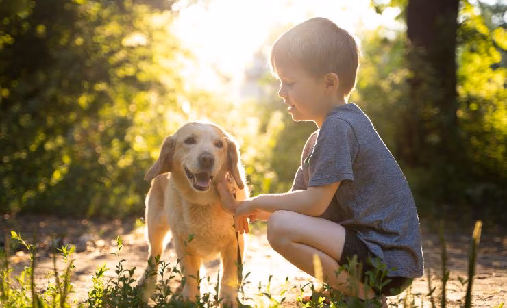 Bambino con cane
