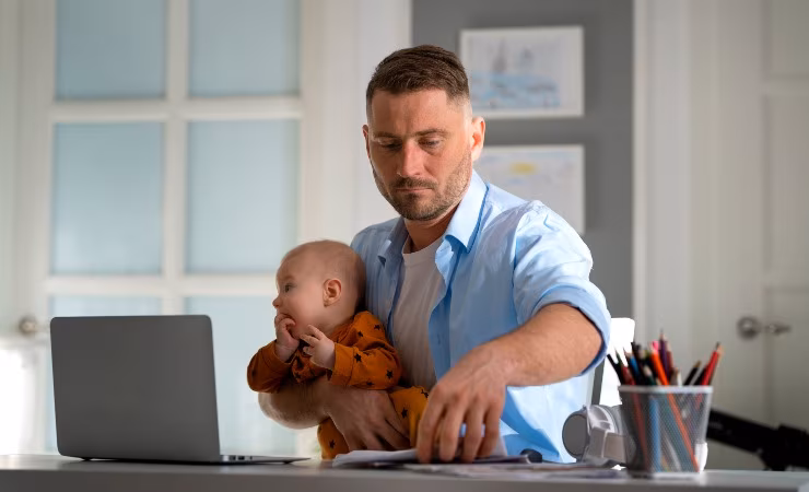 Padre a lavoro