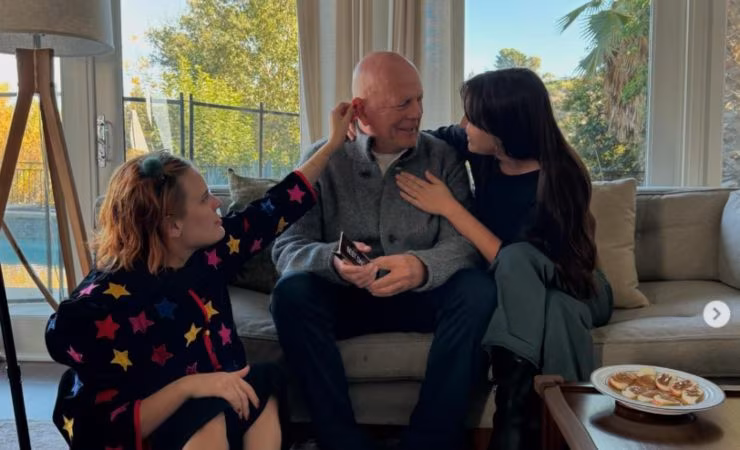 Bruce Willis con le due figlie