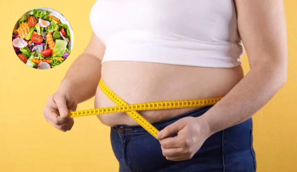 Obesità e insalata (Depositphotos foto)