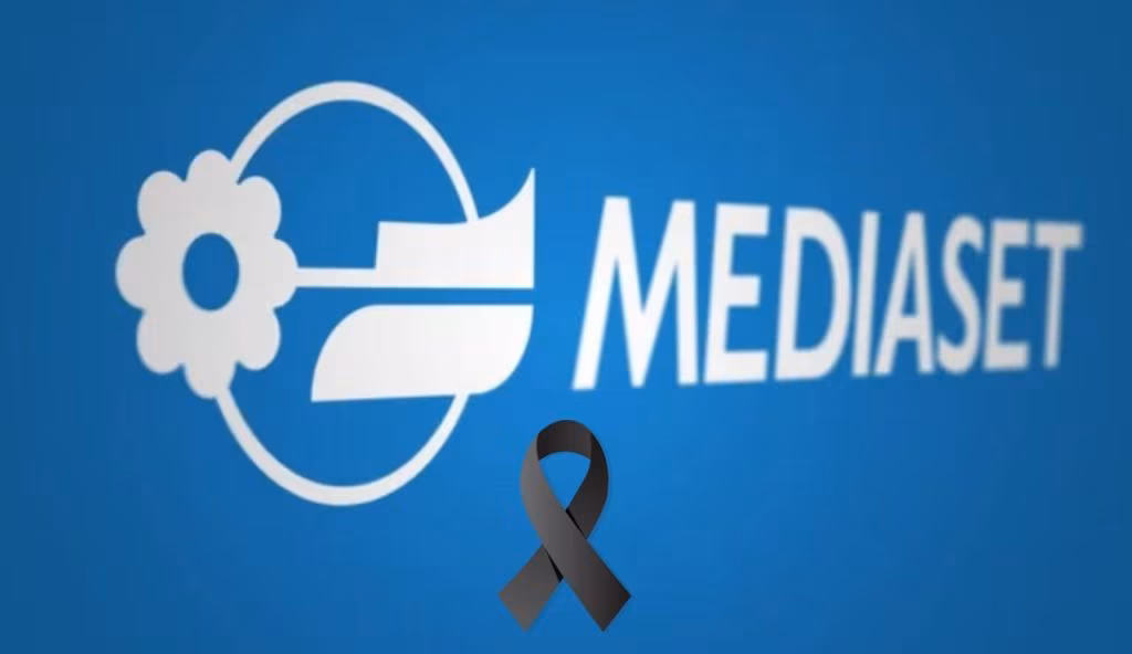 Logo Mediaset e lutto (Depositphotos foto) - www.biomedicalcue.it
