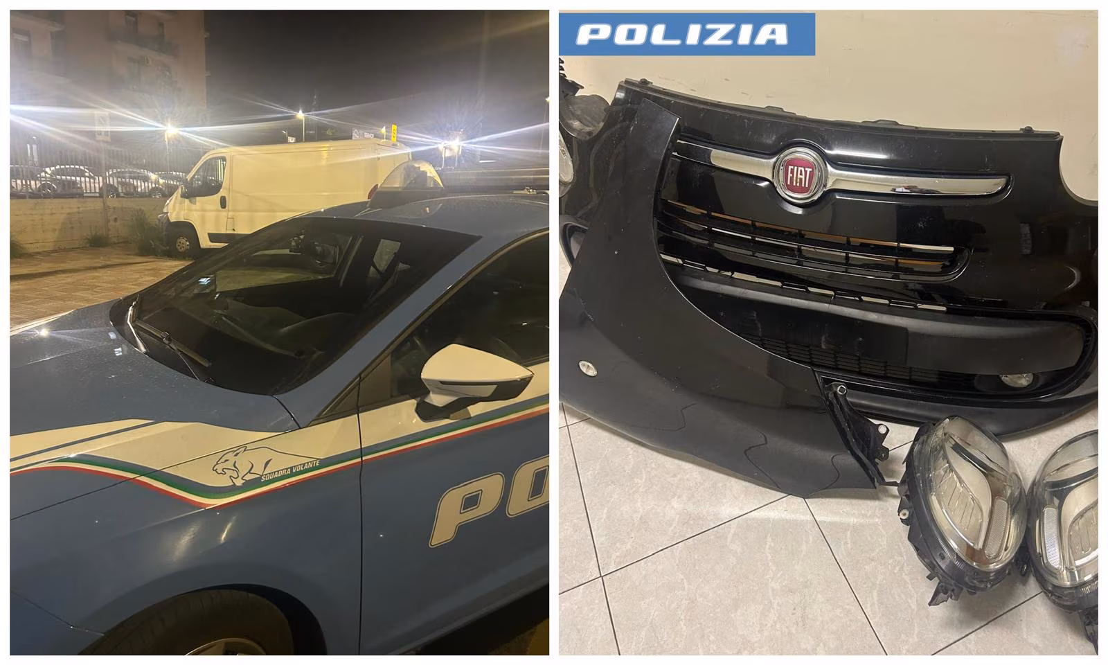Controlli su via Galermo: nel furgone pezzi di Fiat, scatta la denuncia