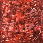 SANGUE E ARENA - Tecnica mista su juta cm 100x100 - Feofeo 2015