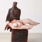 Wilhelm Senoner_Aufbrechen_2014_legno di tiglio_colori acrilici e terre_cm 170x155x60_©Egon Dejori