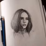 Esprimere l'io-carboncino su carta