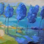 i colori di Barcis un giorno d'estate - olio su tela 60x70