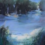 Si specchia d'acqua in segreto il cielo - olio su tela 60x60 2017