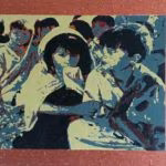 Paura e terrore - gesso e acrilico su tela