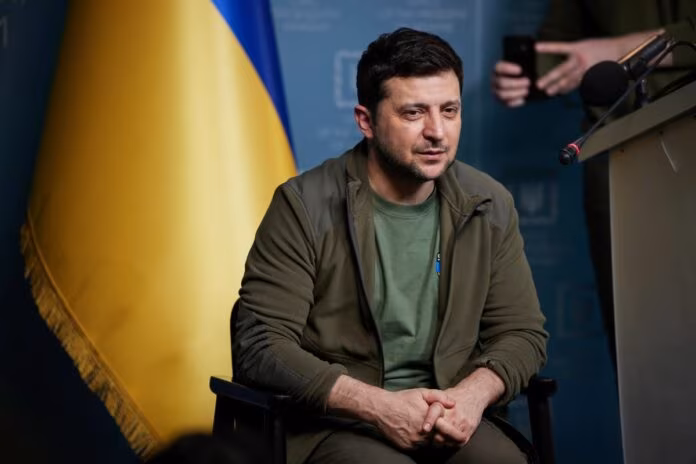 IL PRESIDENTE UCRAINO ZELENSKY CONVERSA CON LA STAMPA INTERNAZIONALE