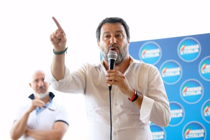 MATTEO SALVINI A PALERMO PER APPOGGIARE LA CANDIDATURA A SINDACO DI ROBERTO LAGALLA