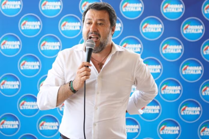 MATTEO SALVINI A PALERMO PER APPOGGIARE LA CANDIDATURA A SINDACO DI ROBERTO LAGALLA