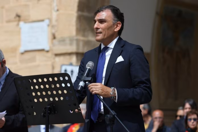 IL MINISTRO DELL'INTERNO MATTEO PIANTEDOSI A CASTELVETRANO PER COMMEMORARE I CADUTI DELLE MAFIE