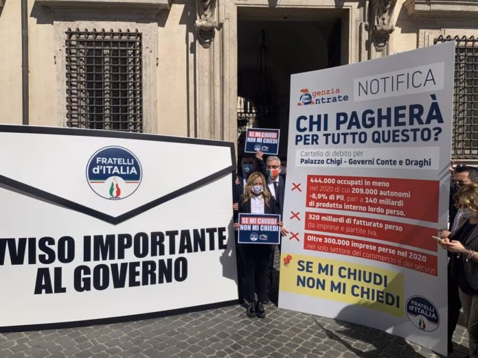 Governo, Meloni “Non c’è discontinuità, Dl Sostegni un pannicello caldo”