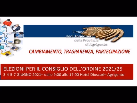 ORDINE DEGLI INGEGNERI DI AGRIGENTO - ELEZIONI 2021