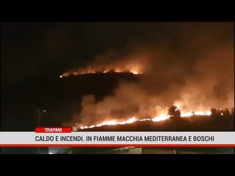 Trapani. Caldo e incendi
