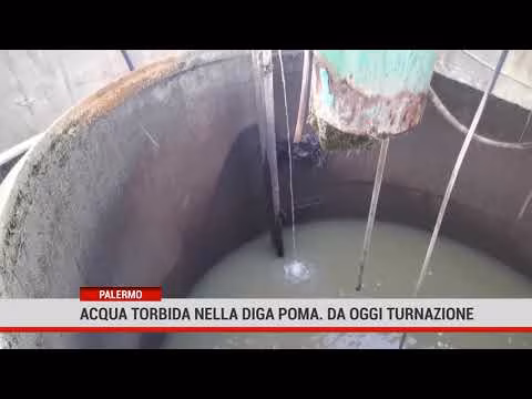 Palermo. Acqua torbida nella diga Poma