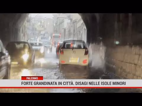 Palermo. Forte grandinata in città