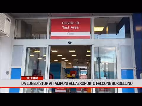 Da lunedì stop ai tamponi all’aeroporto Falcone Borsellino