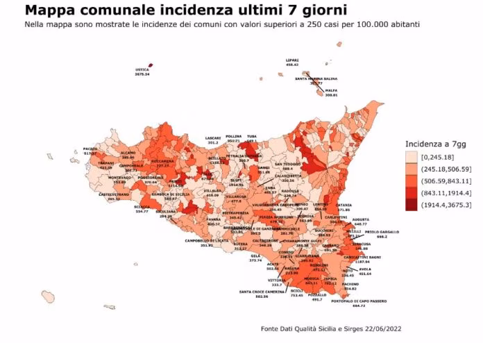 In Sicilia più contagi Covid, lieve incremento delle ospedalizzazioni