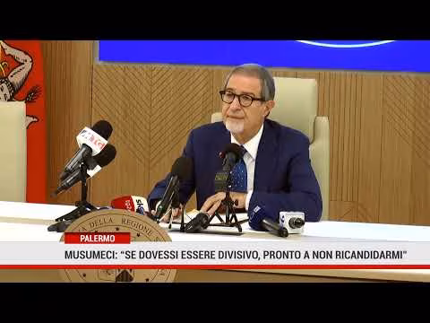 Musumeci: se dovessi essere divisivo, pronto a non ricandidarmi
