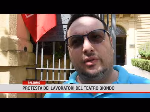 Protesta dei lavoratori del teatro Biondo di Palermo, chiedono impegni concreti