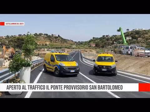 Aperto al traffico veicolare il nuovo ponte provvisorio sul fiume San Bartolomeo