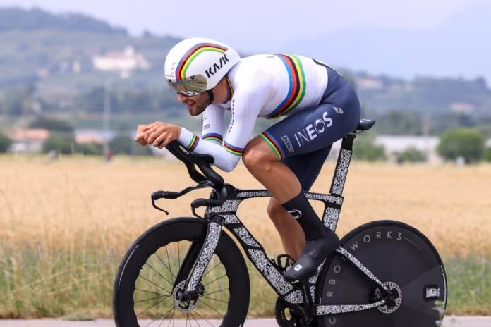 Ganna bronzo nella crono agli Europei, oro a Bissegger