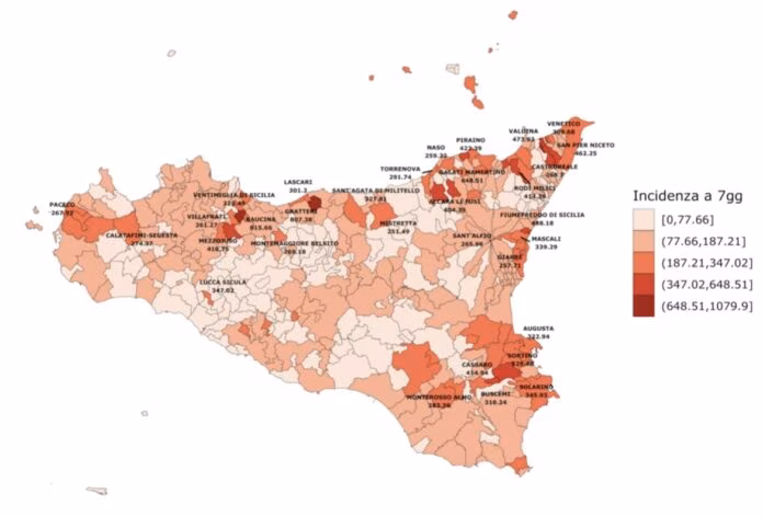 In Sicilia contagi Covid in lieve aumento rispetto alla settimana scorsa