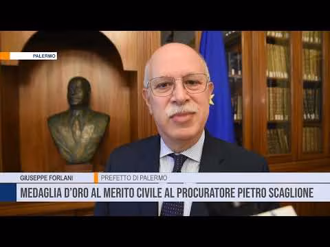 Medaglia d’oro al merito civile al procuratore Pietro Scaglione
