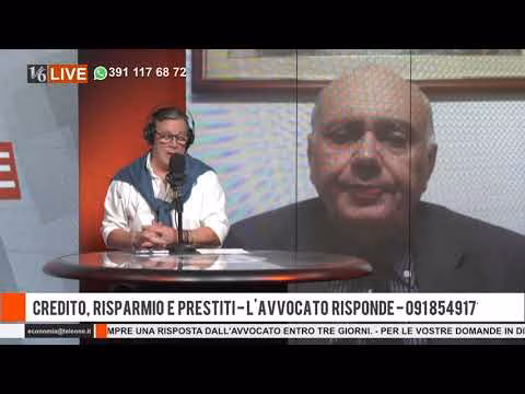 16LIVE CREDITO, RISPARMIO E PRESTITI - L'AVVOCATO RISPONDE 03 OTTOBRE 2022