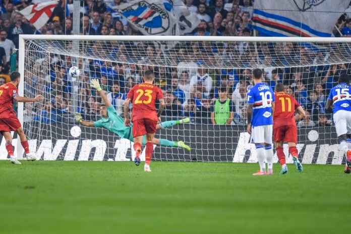 La Roma vince in casa Samp, decide Pellegrini su rigore