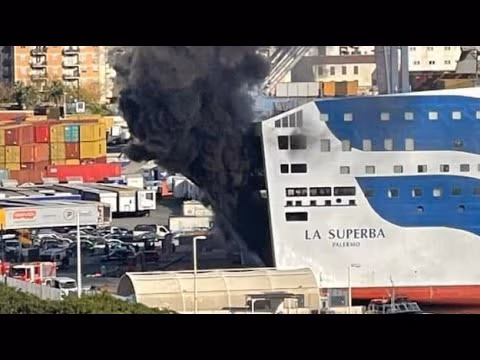 Palermo. La nave Superba brucia da 36 ore