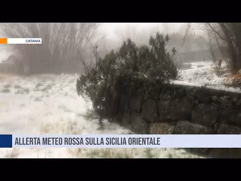Allerta meteo rossa sulla Sicilia orientale