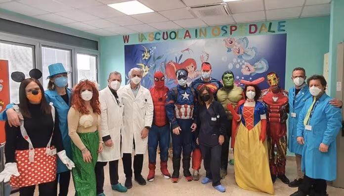Carnevale in corsia, arrivano i “supereroi” in pediatria al Garibaldi-Nesima di Catania