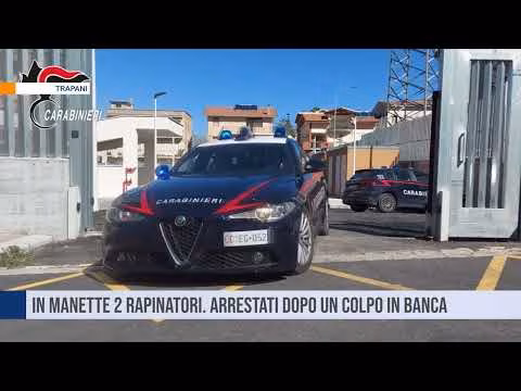 Trapani. In manette 2 rapinatori