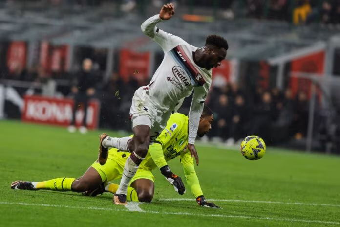 Il Milan sbatte contro la Salernitana, 1-1 a San Siro